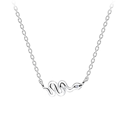 Wholesale Sterling Silver Snake Necklace - JD16452