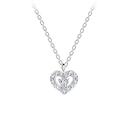 Wholesale Sterling Silver Heart Necklace - JD16378
