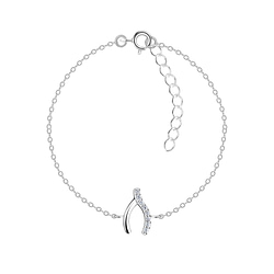 Wholesale Sterling Silver Wishbone Bracelet - JD16471