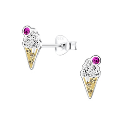 Wholesale Sterling Silver Ice cream Ear Studs - JD16848