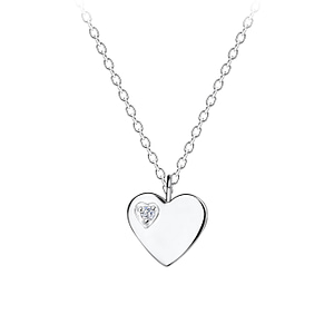 Wholesale Sterling Silver Heart Necklace - JD16436