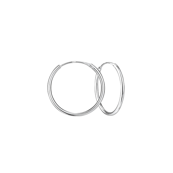 Wholesale 30mm Sterling Silver Thick Ear Hoops - JD4492