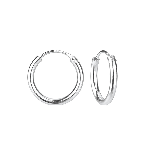 Wholesale 16mm Sterling Silver Thick Ear Hoops - JD4478