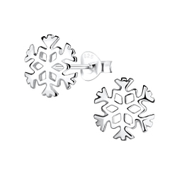 Wholesale Sterling Silver SnowFlake Ear Studs - JD2902
