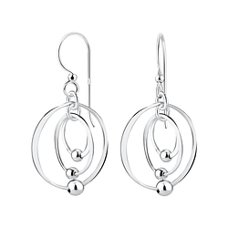 Wholesale Sterling Silver Circle Earrings - JD7093