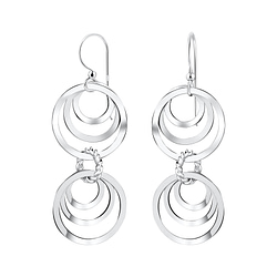 Wholesale Sterling Silver Circle Earrings - JD7096