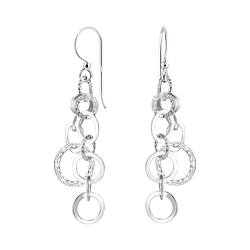 Wholesale Sterling Silver Circle Earrings - JD7097