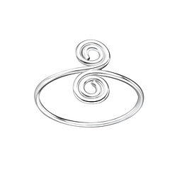 Wholesale Sterling Silver Spiral Ring - JD7754