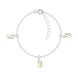 Wholesale Sterling Silver Unicorn Bracelet - JD7538