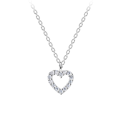 Wholesale Sterling Silver Heart Necklace - JD8310