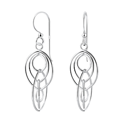 Wholesale Sterling Silver Circle Earrings - JD8547