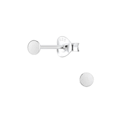 Wholesale Sterling Silver Round Ear Studs - JD7458