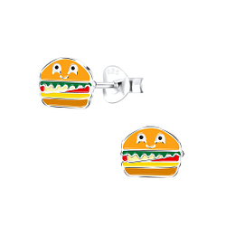 Wholesale Sterling Silver Burger Ear Studs - JD9125