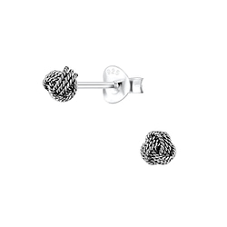 Wholesale Sterling Silver Knot Ear Studs - JD9277