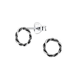 Wholesale Sterling Silver Twisted Ear Studs - JD9226