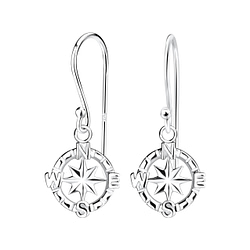 Wholesale Sterling Silver Compass Earrings - JD9724
