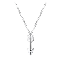 Wholesale Sterling Silver Arrow Necklace - JD9781