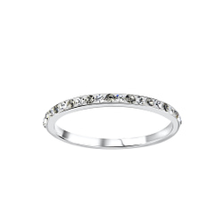 Wholesale Sterling Silver Crystal Band Ring - JD9789
