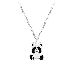 Wholesale Sterling Silver Panda Necklace - JD10072