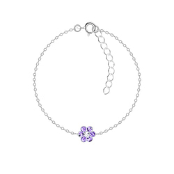 Wholesale Sterling Silver Flower Bracelet - JD7325