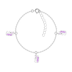 Wholesale Sterling Silver Unicorn Bracelet - JD7539
