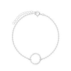 Wholesale Sterling Silver Patterned Bracelet - JD8225