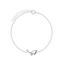 Wholesale Sterling Silver Whale Bracelet - JD8602