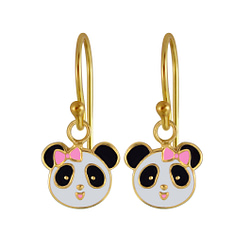 Wholesale Sterling Silver Panda Earrings - JD2979