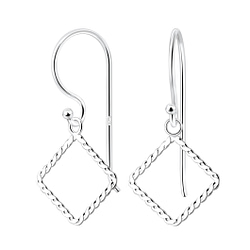 Wholesale Sterling Silver Square Earrings - JD8167