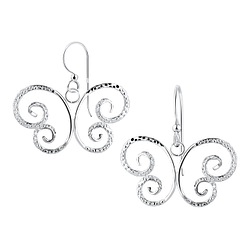 Wholesale Sterling Silver Butterfly Earrings - JD8523