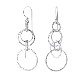 Wholesale Sterling Silver Circle Earrings - JD8540