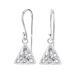 Wholesale Sterling Silver Celtic Triangle Earrings - JD6553