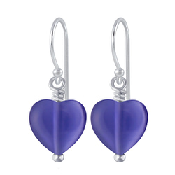 Wholesale Sterling Silver Handmade Heart Bead Earrings - JD2392