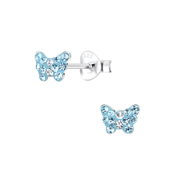 Wholesale Sterling Silver Butterfly Ear Studs - JD7069