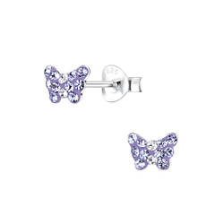 Wholesale Sterling Silver Butterfly Ear Studs - JD7068
