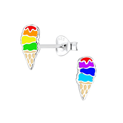 Wholesale Sterling Silver Ice Cream Ear Studs - JD10559