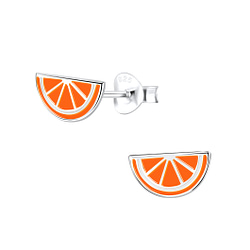 Wholesale Sterling Silver Orange Ear Studs - JD9107