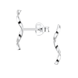 Wholesale Sterling Silver Twisted Ear Studs - JD8176