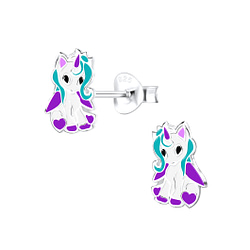 Wholesale Sterling Silver Unicorn Ear Studs - JD9058