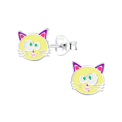 Wholesale Sterling Silver Cat Ear Studs - JD10575