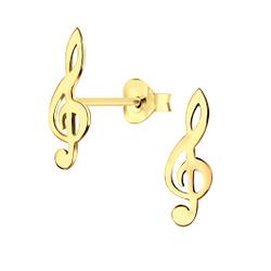 Wholesale Sterling Silver G Clef Ear Studs - JD6231