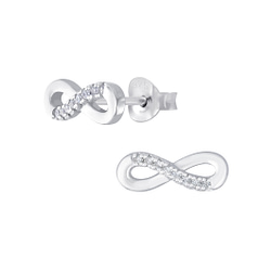 Wholesale Sterling Silver Infinity Ear Studs - JD6880