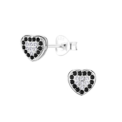 Wholesale Sterling Silver Heart Ear Studs - JD8714