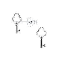 Wholesale Sterling Silver Key Ear Studs - JD10479