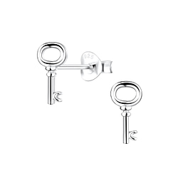 Wholesale Sterling Silver Key Ear Studs - JD10480