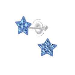 Wholesale Sterling Silver Star Screw Back Ear Studs - JD6806