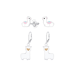 Wholesale Sterling Silver Alpaca Earrings Set - JD8392