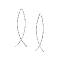 Wholesale Sterling Silver Wire Earrings - JD5343