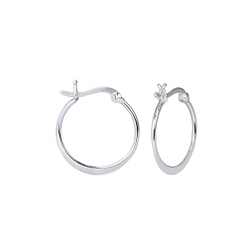 Wholesale 20mm Sterling Silver French Lock Flat Hoops - JD1616
