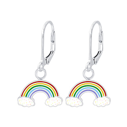 Wholesale Sterling Silver Rainbow Lever Back Earrings - JD6945